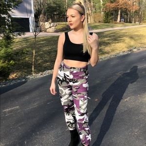 Purple, Black and White Camo Pants